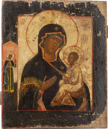ICÔNE REPRÉSENTANT LA MÈRE DE DIEU DE TIKHVIN (TIK