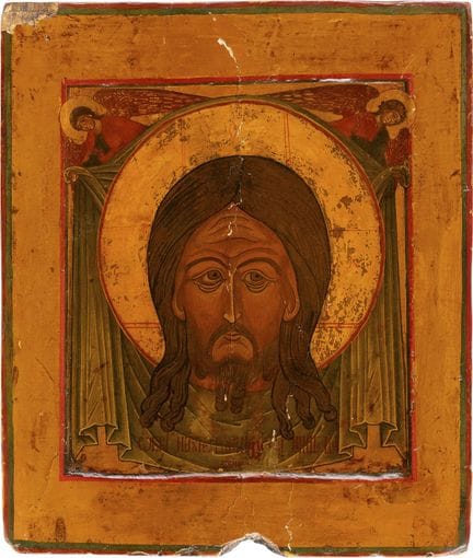 ICÔNE REPRÉSENTANT LE MANDYLION. Russie, vers 1800