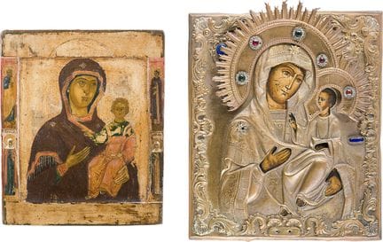 DEUX ICÔNES : LA MÈRE DE DIEU DE SMOLENSK (SMOLENS
