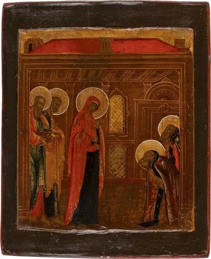 ICÔNE REPRÉSENTANT L'APPARITION DE LA MÈRE DE DIEU