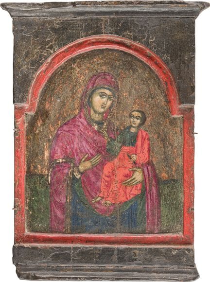 DEUX PANNEAUX CENTRAUX DE TRIPTYQUES REPRÉSENTANT 