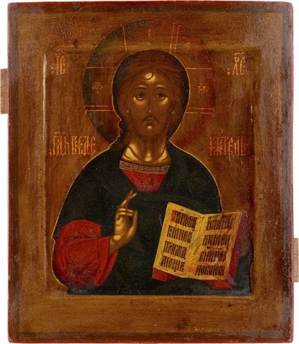 UNE BELLE ICÔNE REPRÉSENTANT LE CHRIST PANTOKRATOR