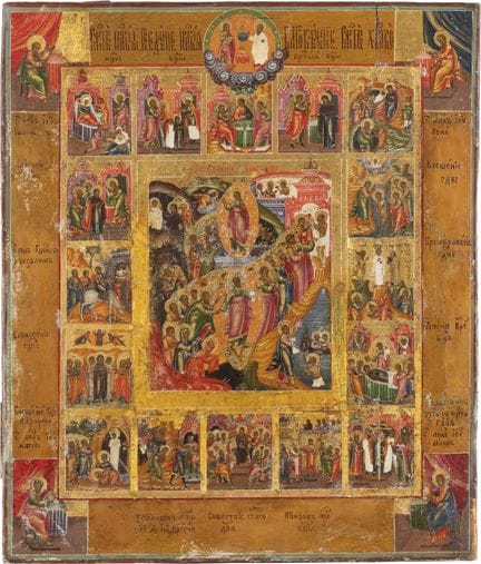 AN ICON OF THE RESURRECTION AND DESCENT INTO HELL 
