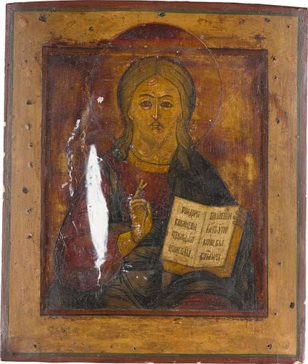 ICÔNE REPRÉSENTANT LE CHRIST PANTOKRATOR Russie, X
