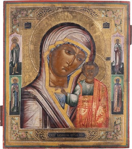 UNE GRANDE ICÔNE REPRÉSENTANT LA MÈRE DE DIEU DE K
