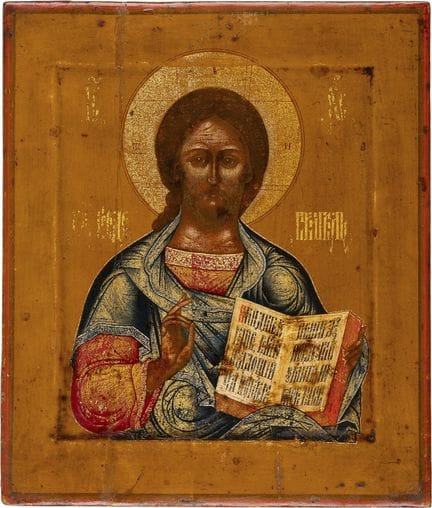 UNE BELLE ICÔNE REPRÉSENTANT LE CHRIST PANTOKRATOR