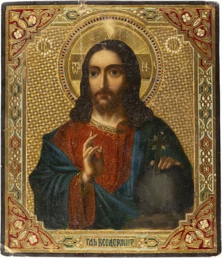 ICÔNE REPRÉSENTANT LE CHRIST SAUVEUR. Russie, fin 