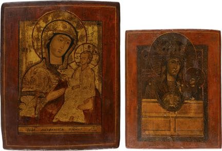 DEUX ICÔNES : LA MÈRE DE DIEU DE CZESTOCHOWA (CELL