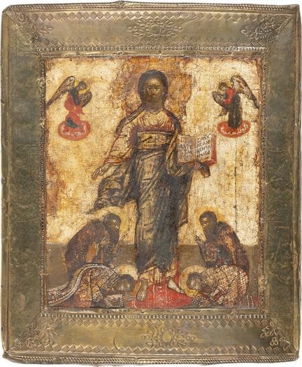 ICÔNE REPRÉSENTANT LE CHRIST DE SMOLENSK AVEC UNE 