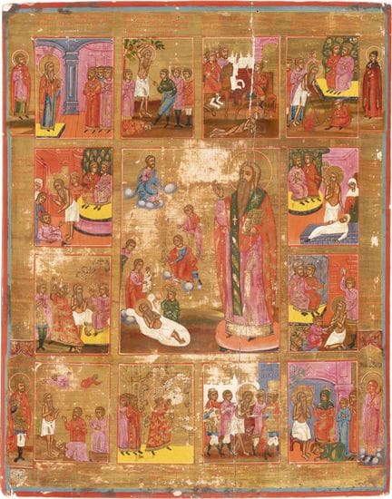 UN GRAN ICONO DE SAN HARALAMPIOS EN SU MARTIRIO. R