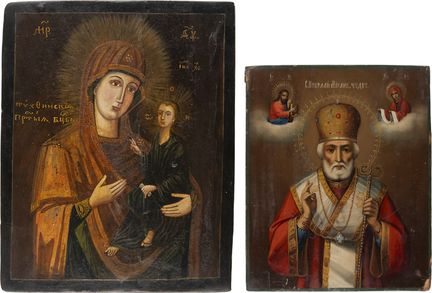 DOS ICONOS: LA MADRE DE DIOS DE TIKHVIN (TIKHVINSK