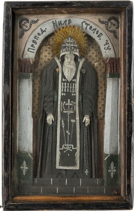 SAINT NIL STOLOBENSKII Russie, vers 1880 Bois, scu