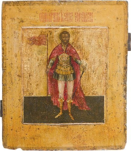 ICÔNE REPRÉSENTANT SAINT JEAN LE GUERRIER. Russie,