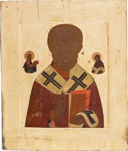 ICONO QUE REPRESENTA A SAN NICOLÁS DE MYRA. Ruso, 