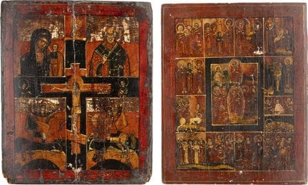 DOS ICONOS: UN ICONO CUADRIPARTITO Y UN ICONO QUE 