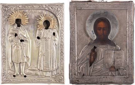DOS PEQUEÑOS ICONOS CON MARCOS QUE REPRESENTAN A C