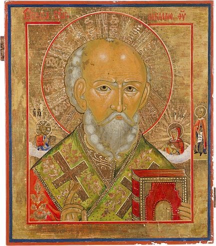 ICONO QUE REPRESENTA A SAN NICOLÁS DE MYRA. Rusia,
