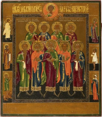UN MAGNÍFICO ICONO PATRONAL QUE REPRESENTA A LOS N