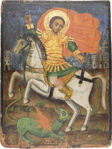 UN ICONO MONUMENTAL QUE REPRESENTA A SAN JORGE MAT