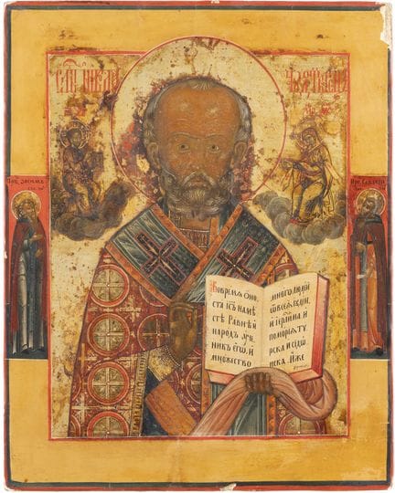 ICONO QUE REPRESENTA A SAN NICOLÁS DE MYRA. Ruso, 