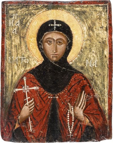 UN PRECIOSO ICONO QUE REPRESENTA A LA SANTA MÁRTIR