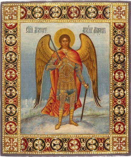 ICONO DEL ARCHÁNGEL MIGUEL. Ruso, probablemente ha