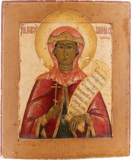 ICONO DE SANTA PARASKEVA. Ruso, finales del siglo 