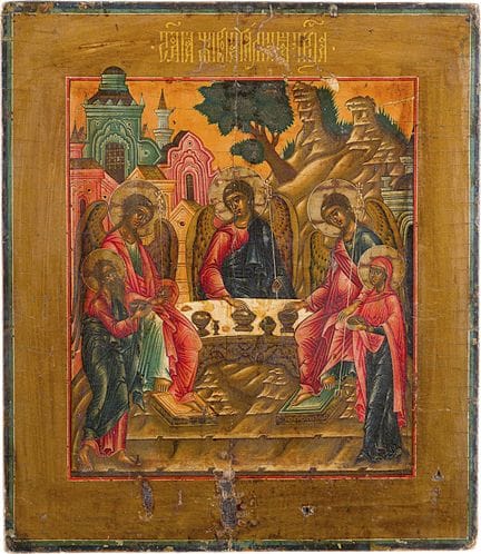 ICONO QUE REPRESENTA LA TRINIDAD DEL ANTIGUO TESTA