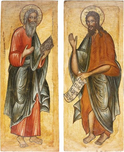 DOS ICONOS MONUMENTALES PROCEDENTES DEL ICONOSTASI