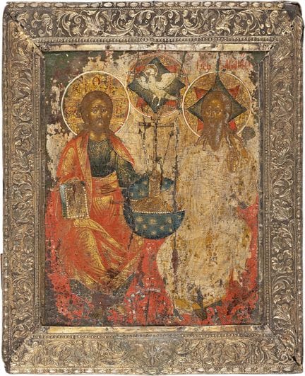 UN PRECIOSO ICONO QUE REPRESENTA LA TRINIDAD DEL N