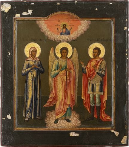 GRAN ICONO PATRONAL QUE REPRESENTA AL ÁNGEL DE LA 