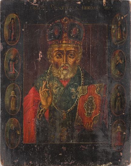 ICONO QUE REPRESENTA A SAN NICOLÁS DE MYRA CON OCH