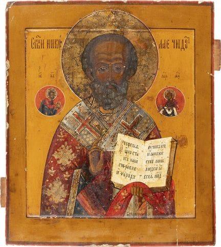 ICONO QUE REPRESENTA A SAN NICOLÁS DE MYRA. Rusia,