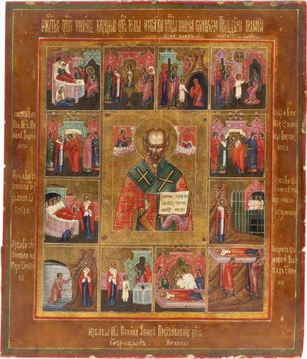 UN MAGNÍFICO ICONO DE LA VIDA DE SAN NICOLÁS DE MI