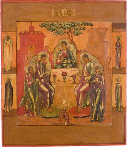 ICONO QUE REPRESENTA LA TRINIDAD DEL ANTIGUO TESTA