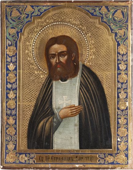 PETITE ICÔNE REPRÉSENTANT SAINT SÉRAPHIM DE SAROV 