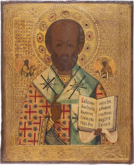 PEQUEÑO ICONO QUE REPRESENTA A SAN NICOLÁS DE MIRA