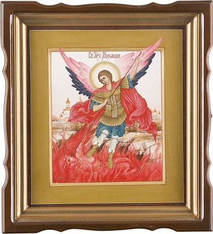ICONO QUE REPRESENTA AL ARCÁNGEL MIGUEL EN UN KIOT