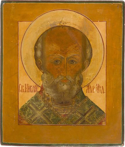 ICONO QUE REPRESENTA A SAN NICOLÁS DE MYRA. Rusia,