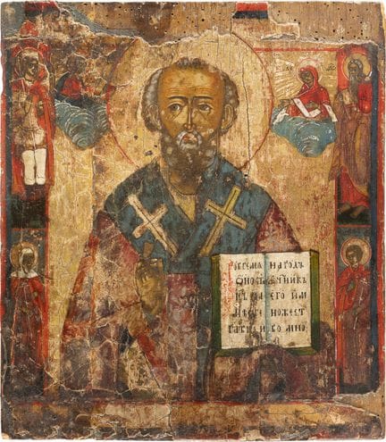 ICONO QUE REPRESENTA A SAN NICOLÁS DE MIRA. Rusia,