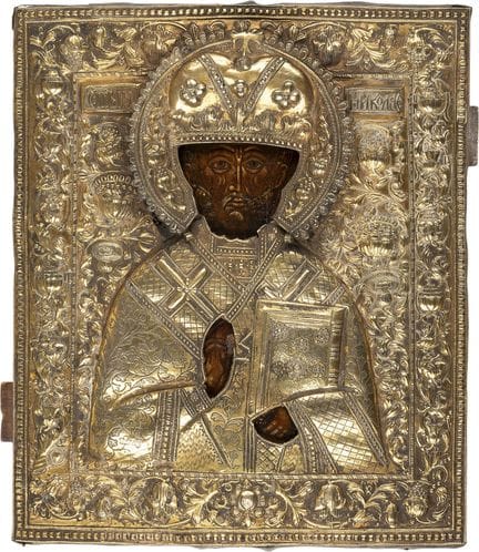 ICONO QUE REPRESENTA A SAN NICOLÁS DE MYRA CON UN 