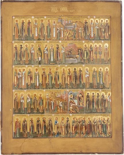 UN ICONO MENOLÓGICO DE GRAN TAMAÑO Y GRAN CALIDAD 