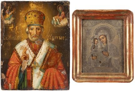 DOS ICONOS QUE REPRESENTAN A LA MADRE DE DIOS DE T