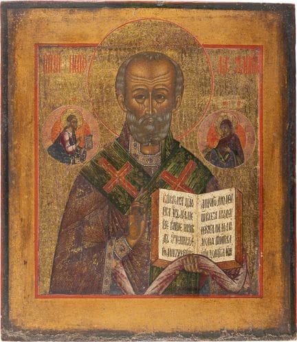 ICONO QUE REPRESENTA A SAN NICOLÁS DE MYRA. Rusia,