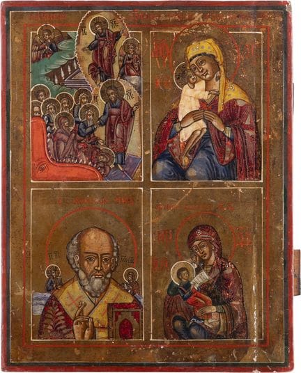 ICONO CUADRIPARTITO QUE REPRESENTA LA ANASTASIS, I