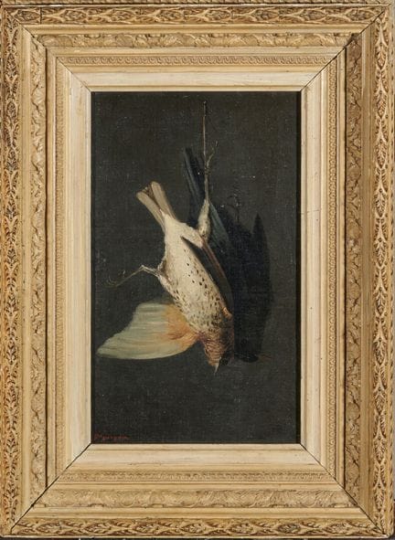 Paul GUIGOU (1834-1871)
" Nature morte à la grive 