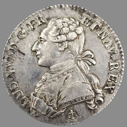 Louis XVI (1774-1793)
5ème d'écu en argent
Buste à