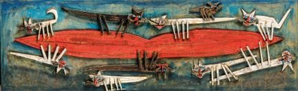 Armand AVRIL (1926-2025)
"Salut à Man Ray". 
Colla