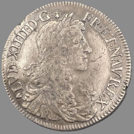 Louis XIV (1661-1715)
½ écu en argent
Buste cuiras