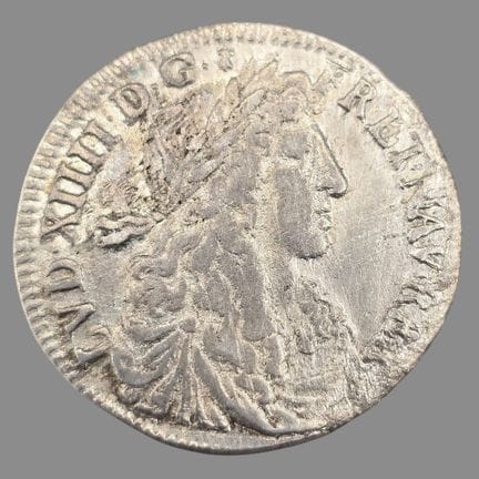 Louis XIV (1661-1715)
¼ d'écu argent
Buste cuirass